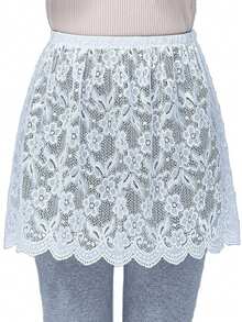 1 pieza Falda deslizante extensora para debajo del vestido para mujeres, se puede combinar con sudaderas, suéteres en otoño/invierno, diseño versátil con abertura inesperada en el bajo - Multicolor - Ver 5