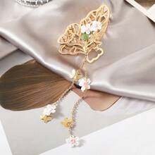 1个花朵发爪夹流苏 - 防滑金属爪夹，适合厚薄发质，时尚发饰，女士发饰，时尚发夹 - 彩色 - 查看 6