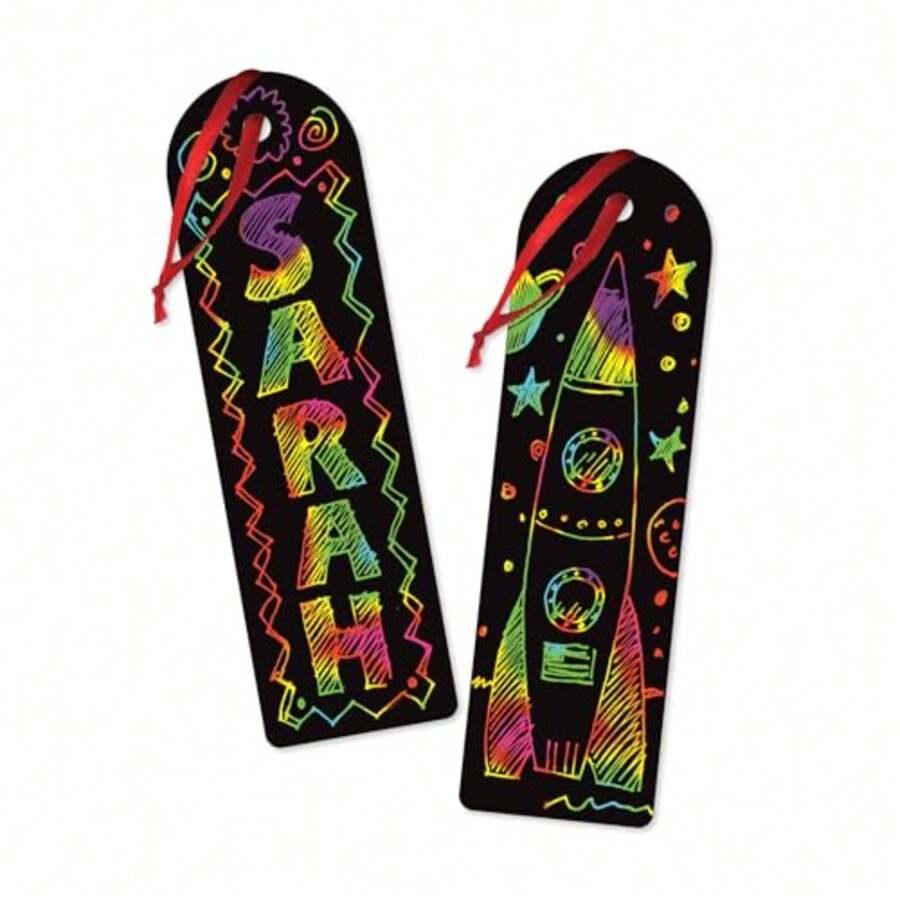 CYPNMelissa and Doug Scratch Art Paquete de Marcapáginas para Fiestas Actividades para Niños Artes y Manualidades 12 MarcapáginasFashion - 223219791 - Ver 1