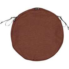 Classic Accessories Montlake FadeSafe - Funda de cojín cuadrada resistente agua de 21 x 21 x 3 pulgadas, para asiento aire última intervensión, funda de cojín para silla de muebles de patio, color gris jaspeado, fundas de cojín para muebles de patio(15" diameter x 2" thick Heather Henna) - Multicolor - Ver 2