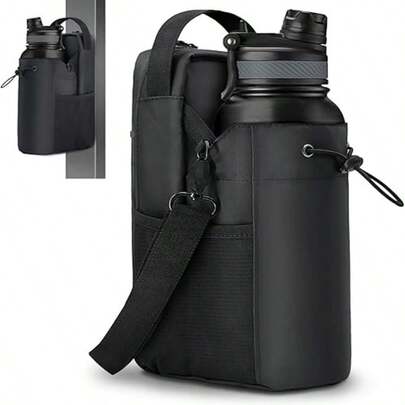 Magnetic Fitness Bag, Unisex, Fitness Accessories, Magnetic Water Bottle Holder With Shoulder Strap, Suitable For Fitness, Travel