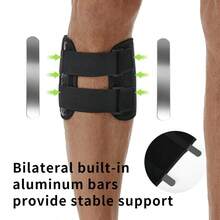 1件装可调节小腿压缩套，稳定小腿，男女通用，带压力的小腿压缩套 - 黑色 - 查看 4