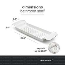 CYPNmadesmart - Bandeja de baño expandible para bañeras Ducha de plástico y Estante de baño Blanco Organizador de baño Multifuncional para Tina Color BlancoFashion - 227838596 - Ver 5