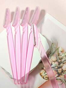 30/12/6/3/1 Set Black Eyebrow Razor Kit, Eyebrow Trimmer And Razor, Callus Remover And Body Hair Removal Tool, Face And Eyebrow Razor Set With Long Handle Blades And Precision Guard, Women Grooming Tools, Suitable For Daily Use Or Travel, Makeup, Affordable Price, Room Decor, Vanity, Travel, Bedroom, Makeup Accessories, Eyebrow Razor, Affordable Price, Christmas Gift, Cosmetics, Makeup Tools, Cheap Goods, Gift, Women Gift, Christmas Gift - 粉色 - 查看 6