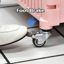 Yoidesu Carro Utilitario Plegable conTelescópico, Gran Capacidad de Carga, Diseño Plegable Conveniente, Rueda Giratoria, Uso Versátil para Compras, Comestibles y Entrega de Paquetes ()(Rosa) - Multicolor - Ver 8