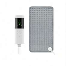 Electric Heating Pad 12''x24'' -9-Level Temperature Control, Speed Timed Portable Home Waist And Neck Protection, Soft Flannel Electric Blanket Suitable For The Back, Neck, Shoulders, Knees, Arms And Legs, Please Do Not Fold The Electric Blanket And Be Sure To Ensure The Controller Has Adequate Ventilation.