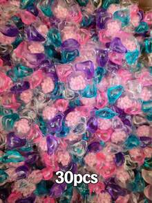 100pcs 5-In-1 Laundry Detergent Pods, Concentrated 5-In-1 Laundry Detergent Capsules, Multi-Purpose Detergent Pearls, Suitable For Apartments And Households, Fragrant Laundry Cleaning Pearls - Gently Cleans Grease And Stains, Long-Lasting Fragrance. - 彩色 - 查看 12