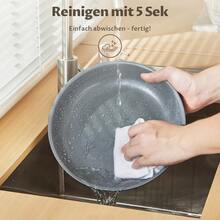 Ensemble de 17 pièces de batterie de cuisine robuste avec revêtement antiadhésif en céramique, compatible induction et allant au four, casseroles et poêles à poignée amovible et empilables pour toutes les cuisinières (/), / cuisinière, camping & - 17 Stück - Übersicht 8