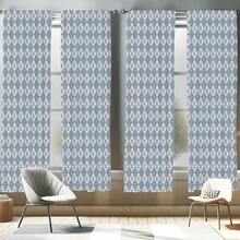 Blue And White Window Curtains Pack Of 2, Abstract Tie Dye Effect Ikat Shibori Pattern In Bohemian Fashion, Lightweight Set With Rod Pocket, 4 Panels Of - 28\ X 63\, Navy Blue - 海軍藍 - 查看 7