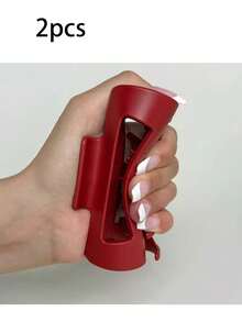 2pcs Soft Silicone Hair Claw, Silicone Grip Clips Won't Scratch Head, Anti-Fall For Driving, Protect Occiput, Available In 4 Colors - Multicolor - View 8