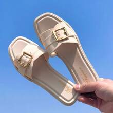 1双女士2026新款韩版户外/室内平底凉鞋，休闲沙滩轻便防滑，鞋履，春夏精选，伴娘礼物，房间/卧室装饰，沙滩，旅行，男女皆宜，度假，妇女节，旅行必备，婚礼回礼，Y2K，卧室，汽车配件，厨房装饰 - 彩色 - 查看 3