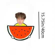 Custom Photo Palm Print Pillow - Hilarious Gag Gift, Realistic 3D Printed Face Design, Soft Plush Fabric, Perfect Personalized Present For Her - Watermelon - View 19