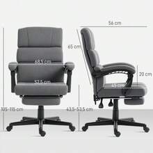 Home Office Chairs - Grey - View 5