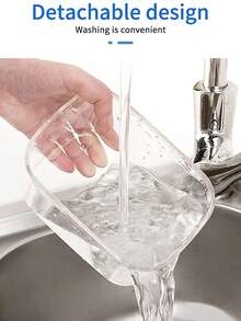 Kitchen Soap Dispenser, Sponge Foamer, Dishwashing Liquid Dispenser, Includes Dish Sponge, Sponge Drainer Rack, Plastic Sink Organizer Rack With Drip Tray, Kitchen Accessories, Suitable For Sink Countertop Storage - Practical Kitchen Tools - Multicolor - View 8