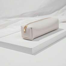 Student Color Pencil Faux Leather Case Bag Storage Cosmetic For Schoolsss (Pink,Faux Leather) - 粉色 - 查看 8