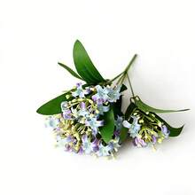 仿真百里香枝条、丁香、桂花、人造绿叶、人造绿茎、婚礼摄影道具、桂花插花、花园家居装饰、春季 - 彩色 - 查看 8