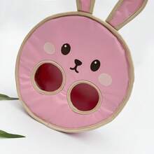 仓鼠双孔喂食袋，可悬挂于洞内，兔子干草袋，豚鼠磨牙棒架，便携式小型宠物用品 - 粉色 - 查看 6