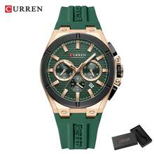 Men's Luxury Sports Quartz Chronograph Waterproof Silicone Strap Luminous Auto Date Wrist Watch - Multicolor - View 14