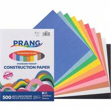 CYPNPrang anteriormente Art Street papel de construcción 10 colores surtidos peso estándar 9 x 12 pulgadas 500 hojasFashion - Multicolor - Ver 3