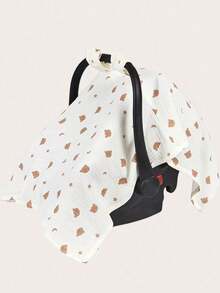 1pc Baby Carrier Seat Cover, Stroller Canopy, Soft Breathable Lightweight Muslin, Dust & Sun Protection, Ergonomic Design Suitable For Infant Travel - Baby Stroller Cover - View 4