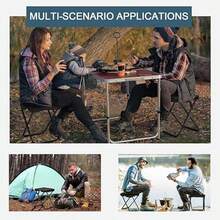 Camping Stool, Portable Folding Stool With Storage Bag, Collapsible Outdoor Footrest Suitable For Travel, Hiking, Fishing, Picnic, BBQ - Multicolor - View 4