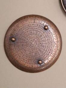Metal Compass Pad, 3 Inch Metal Mat, Perfect For Displaying Figurines, Incense Sticks, Decorative Accessory, Ideal For Home Decoration - Rust Brown - View 8