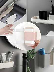 12pcs Reusable Sticky Hook And Loop Strips Set, Suitable For Women - Damage-Free Strong Adhesive Strips, Multi-Purpose Wall Stickers, Applicable For Home Organization, Removable No Residue Decorative Fixing Tapes, Ideal For Cosmetics Storage/Kitchen Storage/Valentine's Day Decor, Suitable For Homeowners, Renters, Organization Enthusiasts, Busy Moms And Beauty Lovers, Valentine's Day Decor, Frame Fixation. - White - View 9