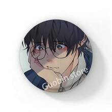 卡通迷失云端BL动漫徽章胸针卡通斯凯勒·西鲁斯艺术胸针背包装饰配件学生文具 - 58 mm - 查看 7