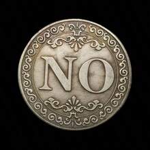 Yes Or No Lucky Coin Decide Commemorative Coin Double-Sided Badge Collection Gift, Gift, Halloween, Gold Coin - Multicolor - View 5