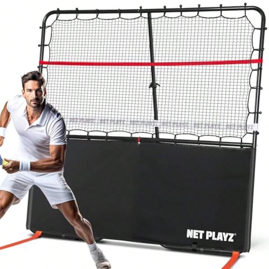 Pickleball Rebounder Training Aid Adjustable Angle Easy Setup And Storage - Perfect Your Forehands Backhands Dinks Volleys Accuracy Coordination Kitchen Control Designed For Pickleball - Black - View 1