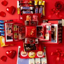 Creative Surprise Gift! Romantic Personalized Gift Box, Containing Snacks, Commemorative Photos, And Fun Small Gifts. Suitable For Birthday, Valentine's Day, Wedding, Proposal, Christmas, Halloween, Thanksgiving, Parties, And Other Everyday Gift-Giving Occasions. Available In Multiple Colors. - Multicolor - View 3