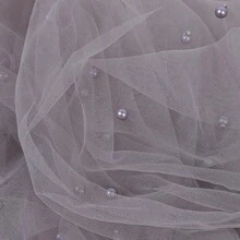 1件梦幻丝滑纯色珍珠薄纱，可用于制作婚礼头饰、甜点桌布、DIY服装面料 - 彩色 - 查看 87