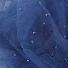 1件梦幻丝滑纯色珍珠薄纱，可用于制作婚礼头饰、甜点桌布、DIY服装面料 - 彩色 - 查看 12