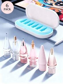 升级版替换笔尖套装，含笔盒，耐用、精细、精准的金属笔尖，兼容 Apple Pencil 第一代/第二代，USB-C 接口，兼容 iPad Pro，圣诞节、家人、朋友、生日、节日送礼佳品，送给母亲、家人、朋友、孩子等的理想笔具配件礼物 - 彩色 - 查看 3