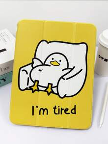 1个可爱树懒彩绘平板保护套，兼容iPad 10/11代/10.2/10.5/Air4/Air5/10.9/Pro11/Air 11英寸(M2)-2024/Pro 11英寸(M4)-2024/iPad Air 11英寸(M3) 2025/iPad (A16) 11英寸第11代2025、Mini 6/Mini 7/Air1/Air2/9.7、Tab A8 10.5英寸2022，内置笔槽，三折支架，磁吸式睡眠/唤醒功能，简约/创意/独特/趣味/可爱/小众设计（不含平板电脑） - 彩色 - 查看 1