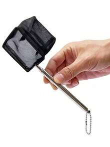 1pc Stainless Steel Retractable 3D Fish Net, Small Aquarium Fish Catching Net, Tropical Fish Tank Cleaning Net - Multicolor - View 7