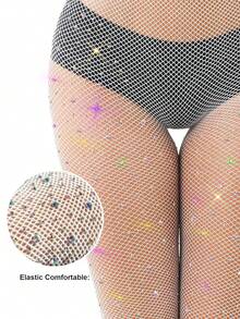 Sparkly Fishnets Tights Fishnet Stockings Rhinestone Fishnet Tights For Women
