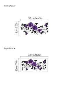 1件装 - 壁纸 - [杯垫、炉灶装饰、玫瑰、新年快乐横幅]家居装饰自粘壁纸可移除墙贴，适用于客厅墙面装饰、窗户贴纸 - 可爱创意墙面装饰，也可用于冰箱、卫生间墙面艺术、房间装饰、卧室装饰 - 彩色 - 查看 14