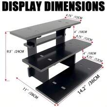 1pc Black & White Multi-Tier Storage Rack | Minimalist Style Desktop Organizer, Suitable For Home And Kitchen! Can Be Used To Organize Tableware, Stationery, Snacks Or Cosmetics. - Black and White - View 11
