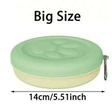 1pc Pet Travel Bowl, Portable Outdoor Pet Food Bowl, Pet Feeding Bowl, Multi-Functional Portable Snack Box, Essential For Cat/Dog Outdoor Travel, Small Size Pet Travel Bowl, Please Check Size Before Ordering