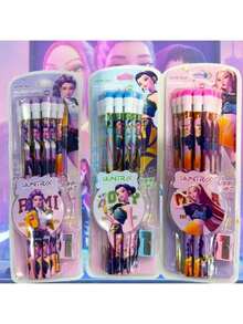 Bộ 12 bút chì hoạt hình KPOP chủ đề săn phù thủy, bộ bút chì viết hoạt hình sáng tạo dành cho trẻ em, quà tặng năm mới, văn phòng phẩm học sinh. - Nhiều màu - Xem 3
