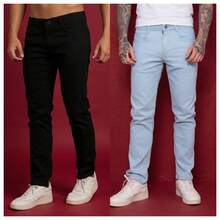 Kit Of 2 Men's Jeans With Lycra – Basic, Comfortable And With A Perfect Fit | Premium Stretch Fabric | Ideal For Everyday Wear - preto+cralo - 查看 13