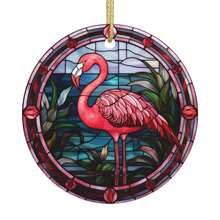 Pink Bird Ceramic Christmas Hanging Ornament For Xmas Tree Wedding Holiday Party Home Decor - 粉紅火烈鳥 - 查看 1