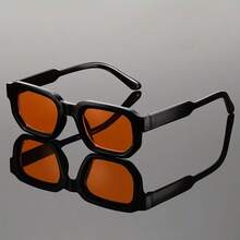 1pc Asymmetrical Frame Fashionable Leopard Print Fashion Glasses, Unisex, Suitable For Street Photography, Posing, Beach Vacation, Party, Music Festival, Concerts - Multicolor - View 8