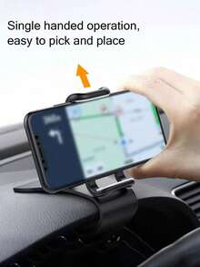 1 Car Clip-On Phone Holder, Car Navigation Support, Dashboard Multifunctional Phone Holder