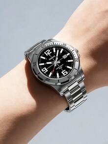 Casio Reloj de cuarzo analógico con correa de acero inoxidable para hombre, decoración casual, regalo para hombres MTP-VD01D-1B - Negro - Ver 3