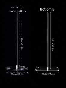 1个透明亚克力甜甜圈架圆形蛋糕展示架生日婚礼派对甜点桌装饰返校聚会食品展示架，新年/情人节/母亲节/毕业季理想礼物 - 彩色 - 查看 3