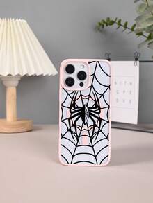 Spider Web & Spider Print TPU Phone Case For IPhone 17/16/15/14/13/12/11/XS/XSMAX &  S22/S23/S24/S25 Gothic Cool Style Protective Cover For  Teens Young Adults Daily Use Party Outfit Accessory - 白色 - 查看 5