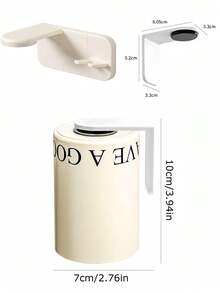 Tasse de rinçage magnétique suspendue, tasse à bain de bouche inversée avec ventouse, idéale pour les espaces d'évier de salle de bain sans perçage. Porte-brosse à dents avec support de tasse économisant l'espace, convient aux femmes et aux hommes pour la maison, la caravane et la salle de bain. Accessoires de salle de bain, décoration de maison, décoration de pièce - Multicolore - Voir 4