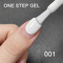 Sơn gel một bước 3 trong 1 màu trắng tinh khiết 15ml, không cần lớp sơn lót hay sơn phủ, màu trắng đặc lý tưởng cho móng tay kiểu Pháp, móng cưới, móng cô dâu, móng nghệ thuật tuyết Giáng sinh, sơn gel UV LED dung tích lớn. - trắng - Xem 5